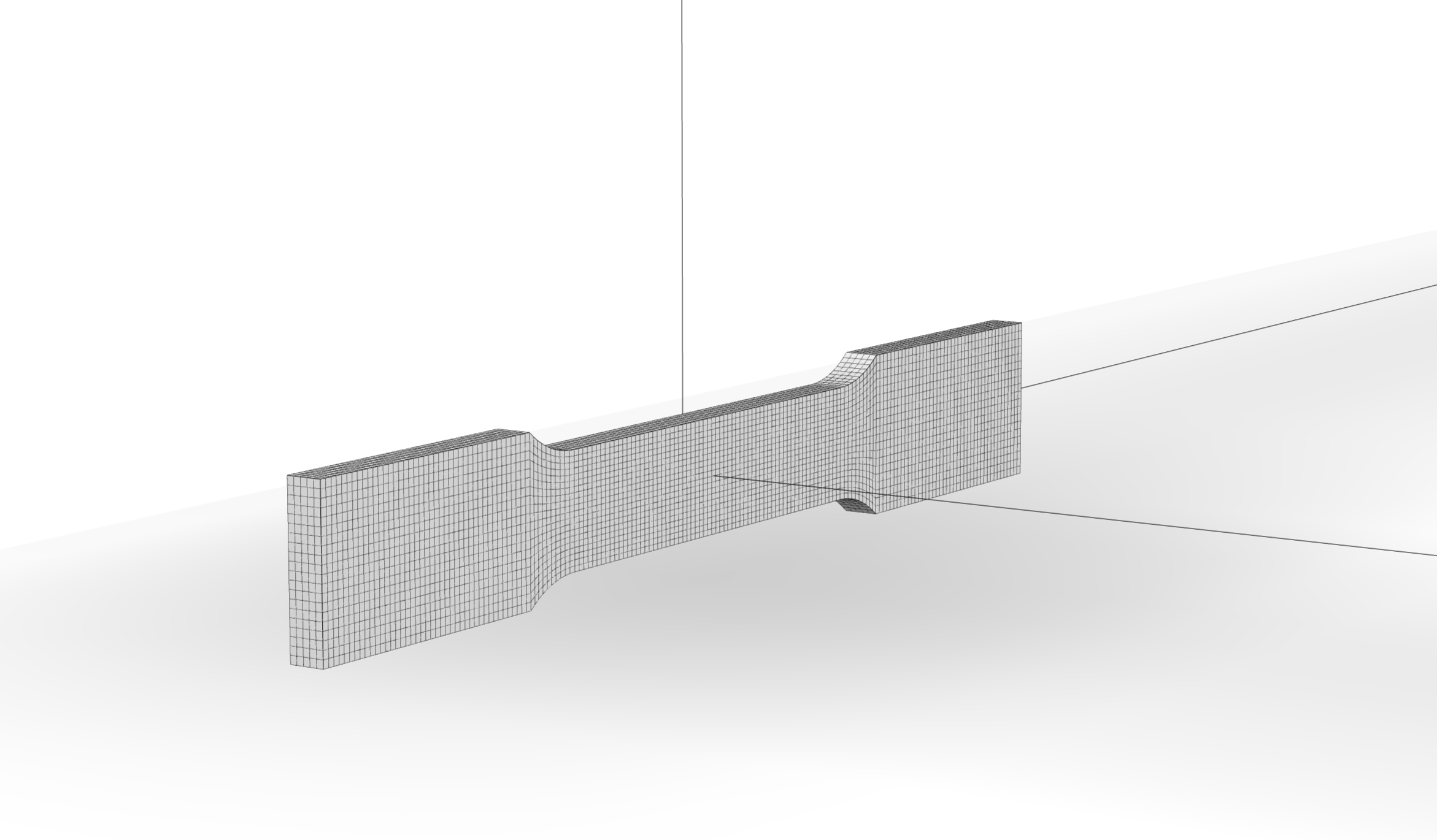 Reference configuration of a steel coupon.