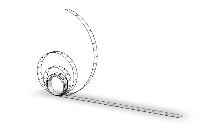 Shell undergoing finite rotations